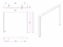 Gamba Fissa di Supporto Centrale mm.50x20 per Guida Tavolo Consolle Acciaio Grigio - immagine 3